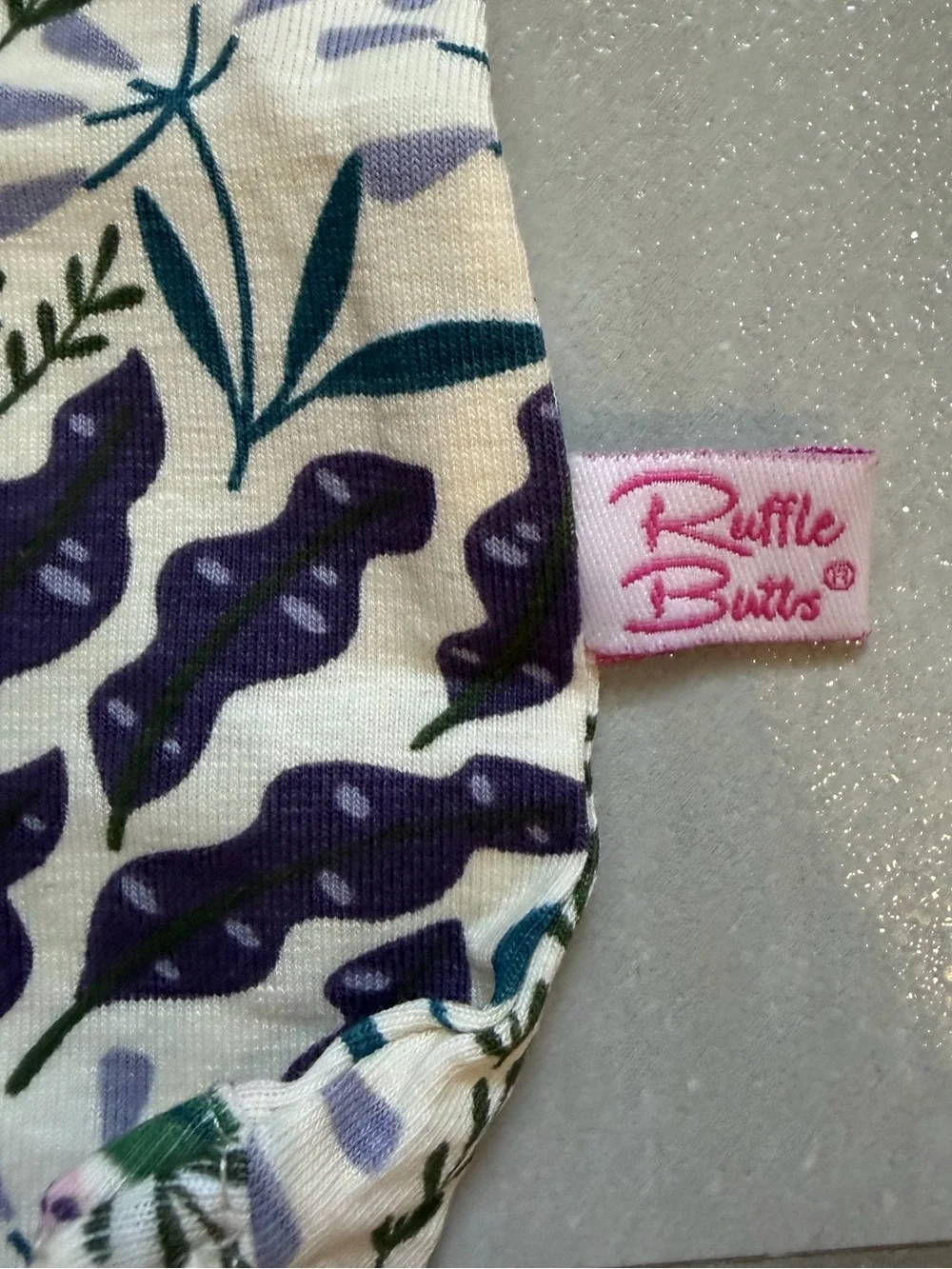 NWT RuffleButts Fall Floral Walk in the Park Peter Pan Bodysuit Girls 0-3